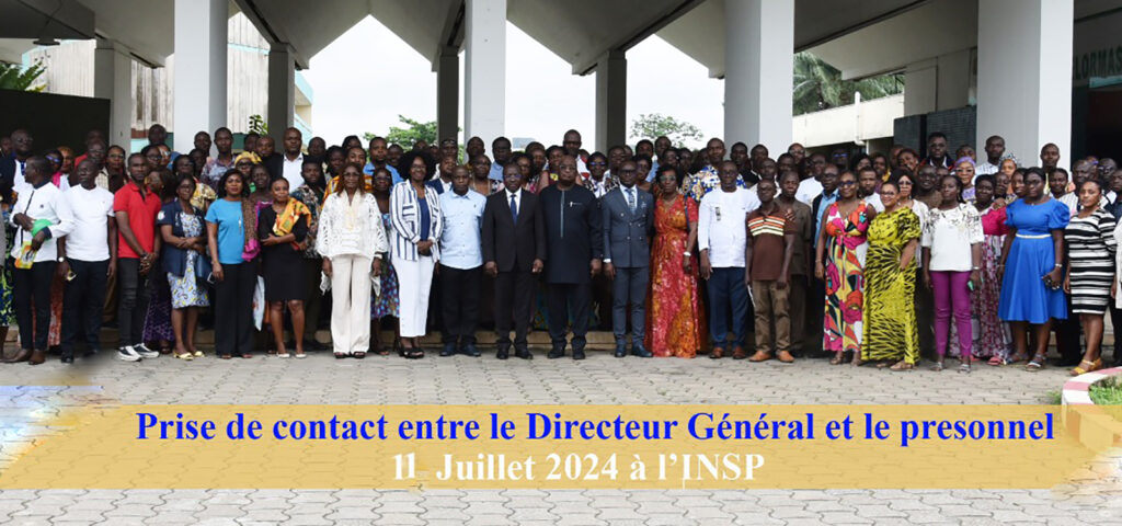 11/07/2024, Cérémonie de prise de contact du nouveau Directeur Général avec le personnel de l'Institut National de Santé Publique (INSP)